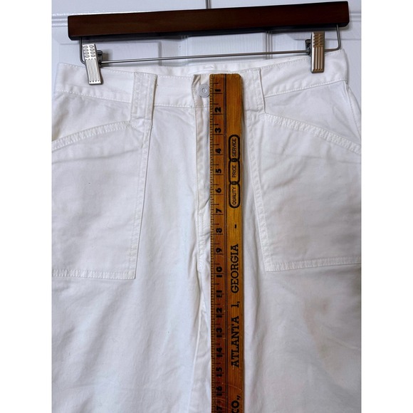 MOUSSY VINTAGE White Wide Leg Cropped Jeans Women's Size S - Picture 7 of 7